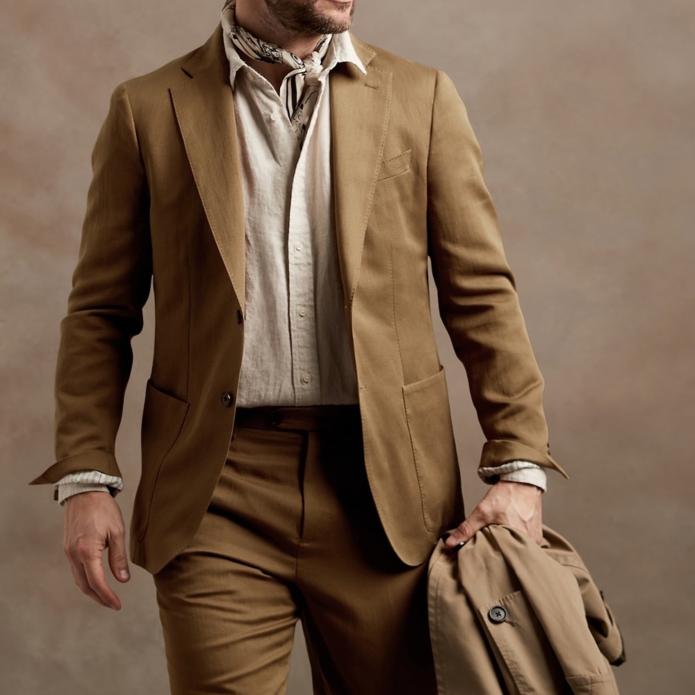 Italian Cotton Linen suit jacket